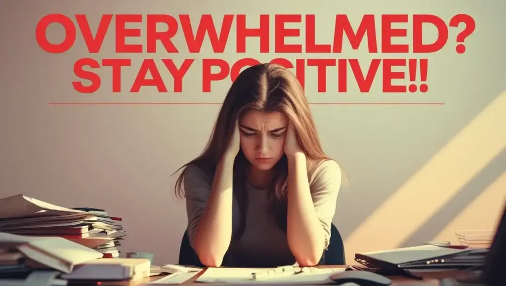 A stressed young woman depicting overwhelm, stress, and burnout.